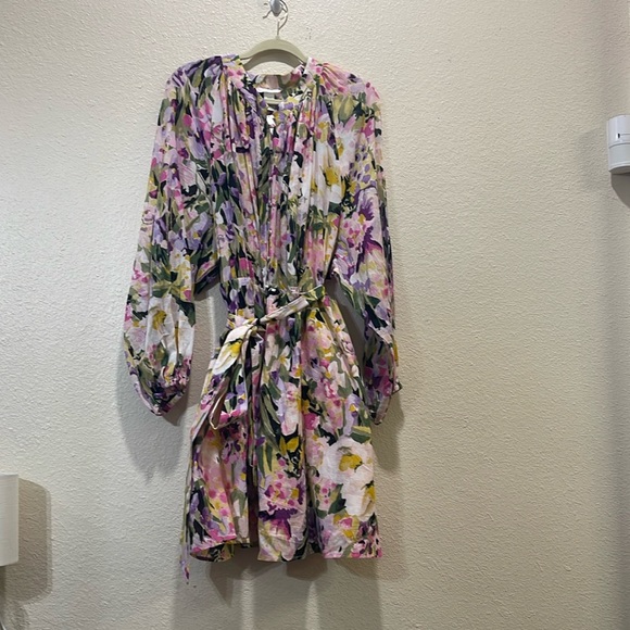 H&M Tie-belt Crêped Dress 4X - Picture 2 of 11